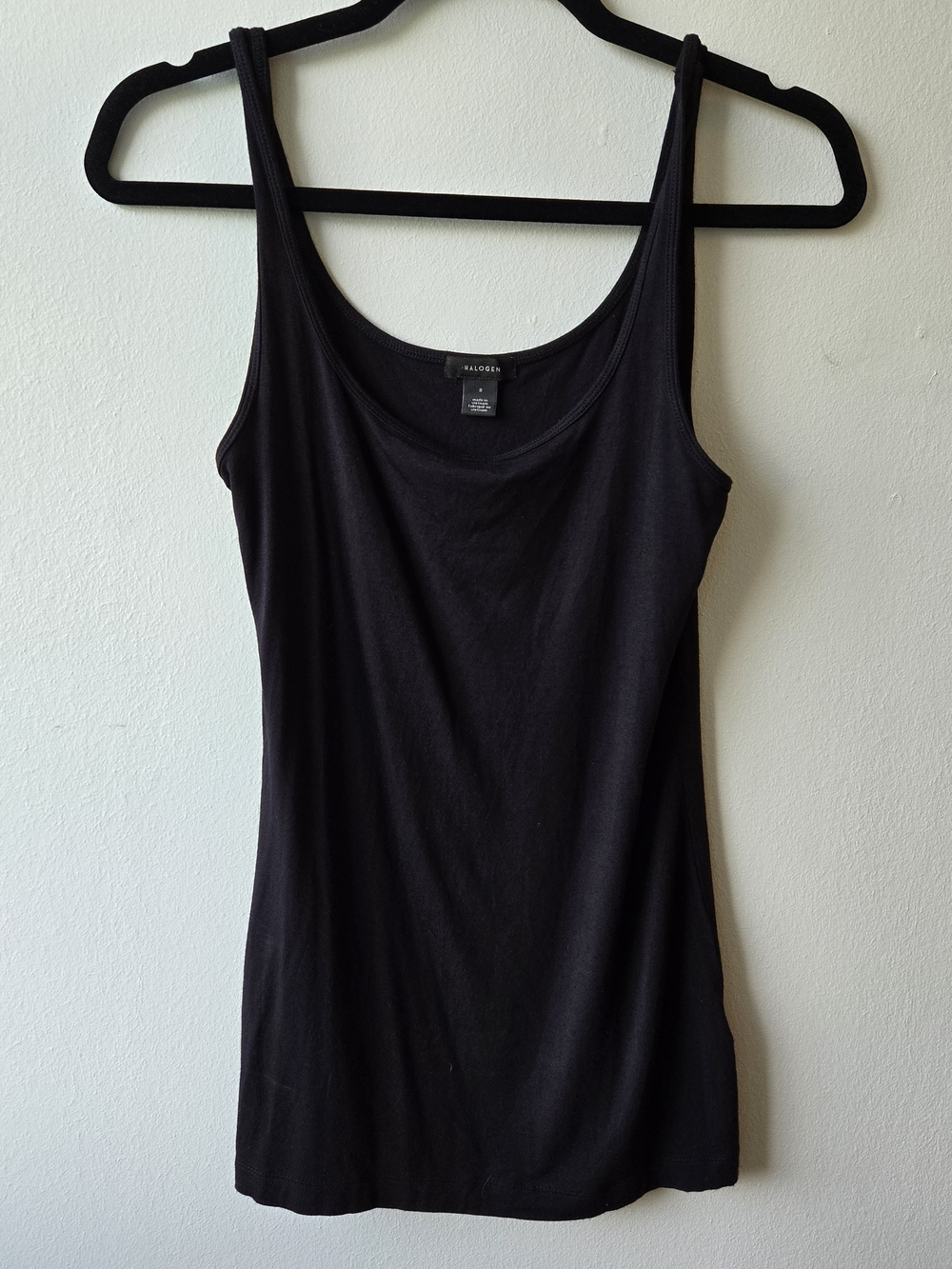 Halogen Black Scoop Neck Tank Top